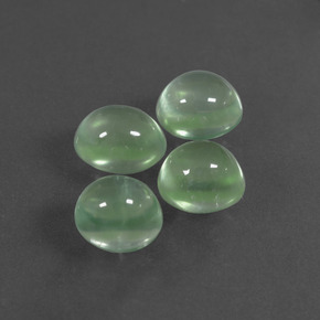 5.23 ct Green Prehnite Gemstone, Prehnite Gem in Oval Cabochon Shape for Sale.