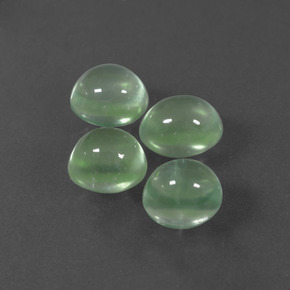 5.23 ct Green Prehnite Stone, Natural Prehnite in Oval Cabochon Shape for Sale