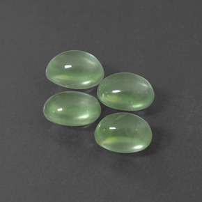 4.81 ct Green Prehnite Stone, Natural Prehnite in Oval Cabochon Shape for Sale