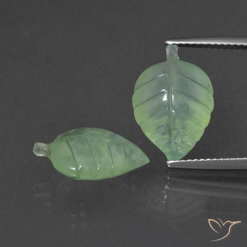 11.27 ct Carved Prehnite, 15.3 x 10.9 mm From South Africa, Photo A