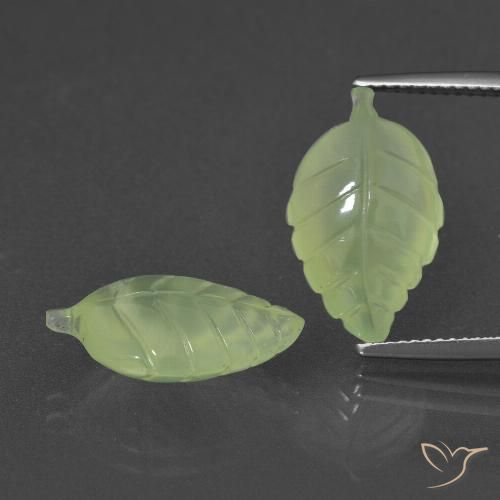 12.86 ct Carved Prehnite, 17.4 x 11 mm From South Africa, Photo A
