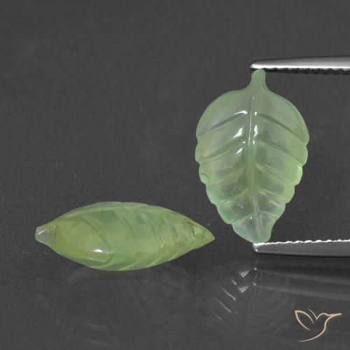 8.63 ct Carved Prehnite, 14.7 x 9.8 mm From South Africa, Photo A