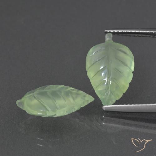 11.85 ct Carved Prehnite, 16.4 x 10.7 mm From South Africa, Photo A