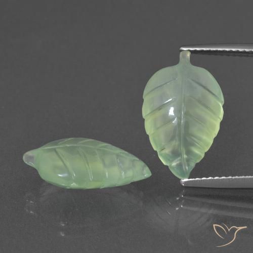 11.91 ct Carved Prehnite, 16.8 x 10.9 mm From South Africa, Photo A