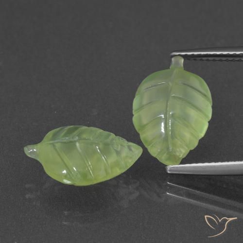 10.14 ct Carved Prehnite, 15.2 x 10.5 mm From South Africa, Photo A