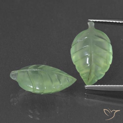 14.47ctw Natural Medium Green Prehnite, Fancy, Translucent
