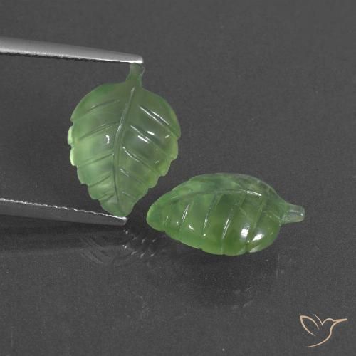 8.55 ct Carved Prehnite, 14.3 x 9.9 mm From South Africa, Photo A