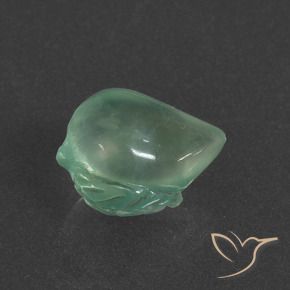 5.19 ct Green Prehnite Stone, Natural Prehnite in Carved Fruit Shape for Sale
