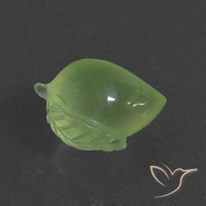 6.17 ct Green Prehnite Stone, Natural Prehnite in Carved Fruit Shape for Sale