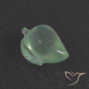 5.05 ct Green Prehnite Stone, Natural Prehnite in Carved Fruit Shape for Sale