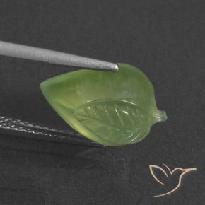 Prehnite Gemstone in 13.4 x 9.6 mm Size for Sale, Prehnite Stone in Warm Green Color