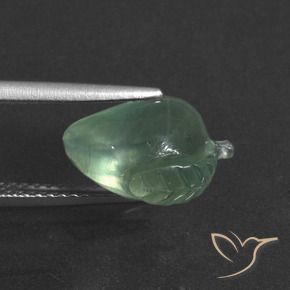 Prehnite Gemstone in 12.4 x 9.1 mm Size for Sale, Prehnite Stone in Light Mint Color