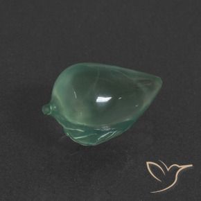 4.76 ct Green Prehnite Stone, Natural Prehnite in Carved Fruit Shape for Sale