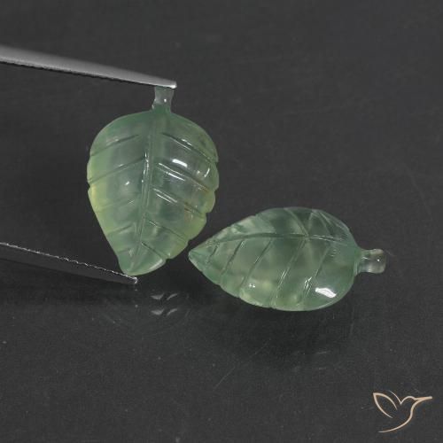 15.43 ct Carved Prehnite, 17.8 x 12.3 mm From South Africa, Photo A