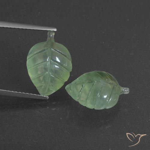 10.15ctw Natural Light Pear Green Prehnite, Fancy, Translucent