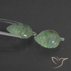 Prehnite Gemstones in 14.6 x 10.4 mm Size for Sale, Prehnite Stones in Light Pear Green Color