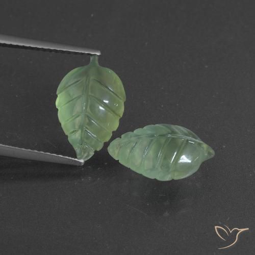 9.01ctw Natural Light Pear Green Prehnite, Fancy, Translucent