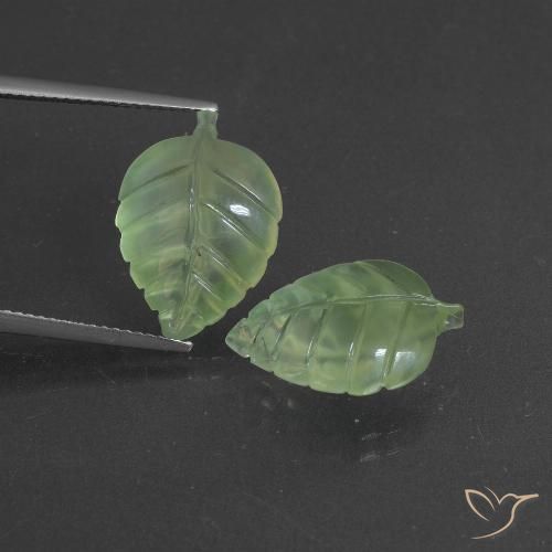 14.77ctw Natural Medium Green Prehnite, Fancy, Translucent