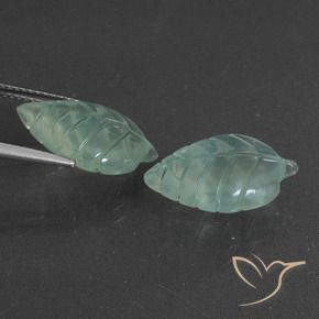 Prehnite Gemstones in 17.2 x 11.1 mm Size for Sale, Prehnite Stones in Cool Green Color