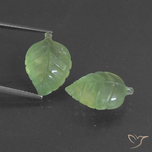12.85 ct Carved Prehnite, 16.5 x 11.4 mm From South Africa, Photo A