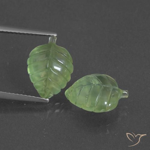 7.88ctw Natural Medium Green Prehnite, Fancy, Translucent