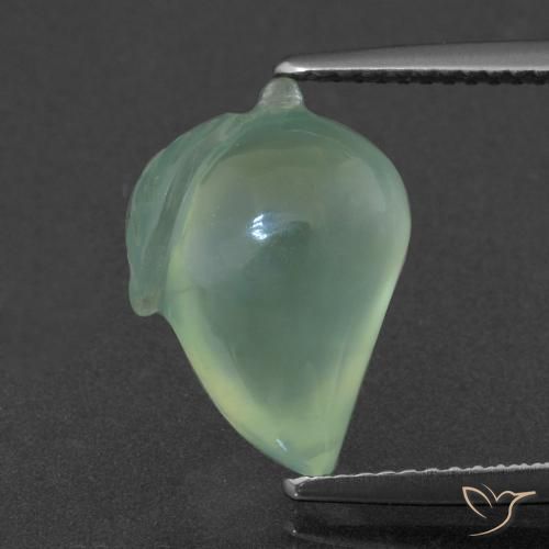 Prehnita tallada de 7,37 ct, 15,1 x 10,6 mm de Sudáfrica, Photo A