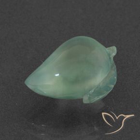 7.37 ct Green Prehnite Stone, Natural Prehnite in Carved Fruit Shape for Sale