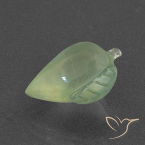 6.75 ct Green Prehnite Stone, Natural Prehnite in Carved Fruit Shape for Sale