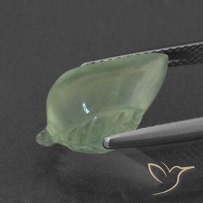 Prehnite Gemstone in 16.3 x 9.9 mm Size for Sale, Prehnite Stone in Light Pear Green Color