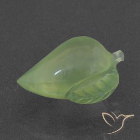8.47 ct Green Prehnite Stone, Natural Prehnite in Carved Fruit Shape for Sale
