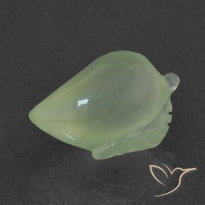 8.69 ct Green Prehnite Stone, Natural Prehnite in Carved Fruit Shape for Sale