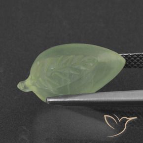 Prehnite Gemstone in 16.4 x 10.8 mm Size for Sale, Prehnite Stone in Yellow Green Color