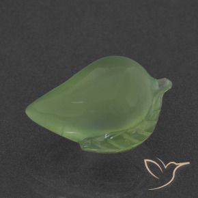 7.25 ct Green Prehnite Stone, Natural Prehnite in Carved Fruit Shape for Sale