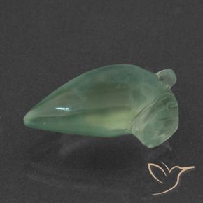 6.37 ct Green Prehnite Stone, Natural Prehnite in Carved Fruit Shape for Sale
