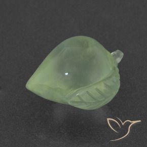8.56 ct Green Prehnite Stone, Natural Prehnite in Carved Fruit Shape for Sale