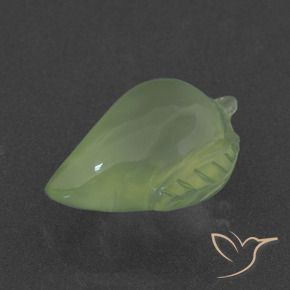 7.94 ct Green Prehnite Stone, Natural Prehnite in Carved Fruit Shape for Sale