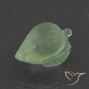 8.08 ct Green Prehnite Stone, Natural Prehnite in Carved Fruit Shape for Sale