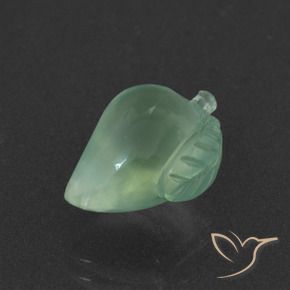 6.16 ct Green Prehnite Stone, Natural Prehnite in Carved Fruit Shape for Sale
