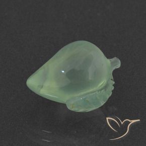 6.44 ct Green Prehnite Stone, Natural Prehnite in Carved Fruit Shape for Sale