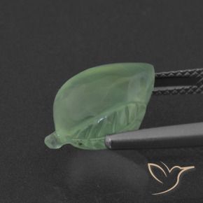 Prehnite Gemstone in 14.4 x 10.5 mm Size for Sale, Prehnite Stone in Light Pine Green Color