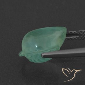Prehnite Gemstone in 13.9 x 10 mm Size for Sale, Prehnite Stone in Light Cool Green Color