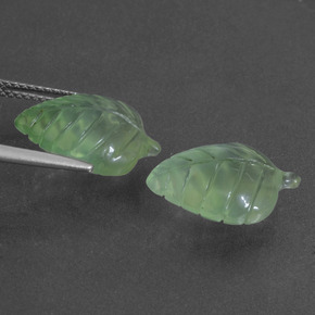 Prehnite Gemstones in 15.3 x 10.6 mm Size for Sale, Prehnite Stones in Green Color