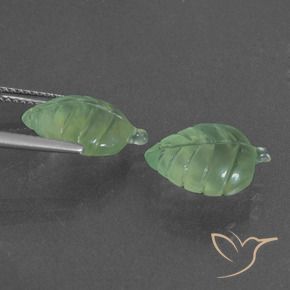 Prehnite Gemstones in 14 x 10.2 mm Size for Sale, Prehnite Stones in Pale Earthy Green Color
