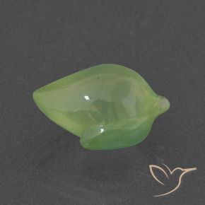 7.16 ct Green Prehnite Stone, Natural Prehnite in Carved Fruit Shape for Sale