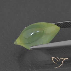 Prehnite Gemstone in 15 x 10 mm (calibrated) Size for Sale, Prehnite Stone in Lime Green Color