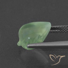 Prehnite Gemstone in 12 x 10 mm (calibrated) Size for Sale, Prehnite Stone in Pale Pear Green Color