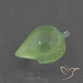 6.62 ct Green Prehnite Stone, Natural Prehnite in Carved Fruit Shape for Sale