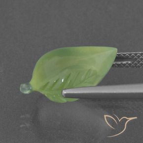 Prehnite Gemstone in 15.6 x 10.4 mm Size for Sale, Prehnite Stone in Pale Pear Green Color