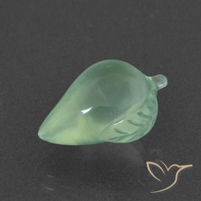6.28 ct Green Prehnite Stone, Natural Prehnite in Carved Fruit Shape for Sale