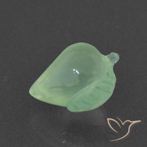 7.48 ct Green Prehnite Stone, Natural Prehnite in Carved Fruit Shape for Sale